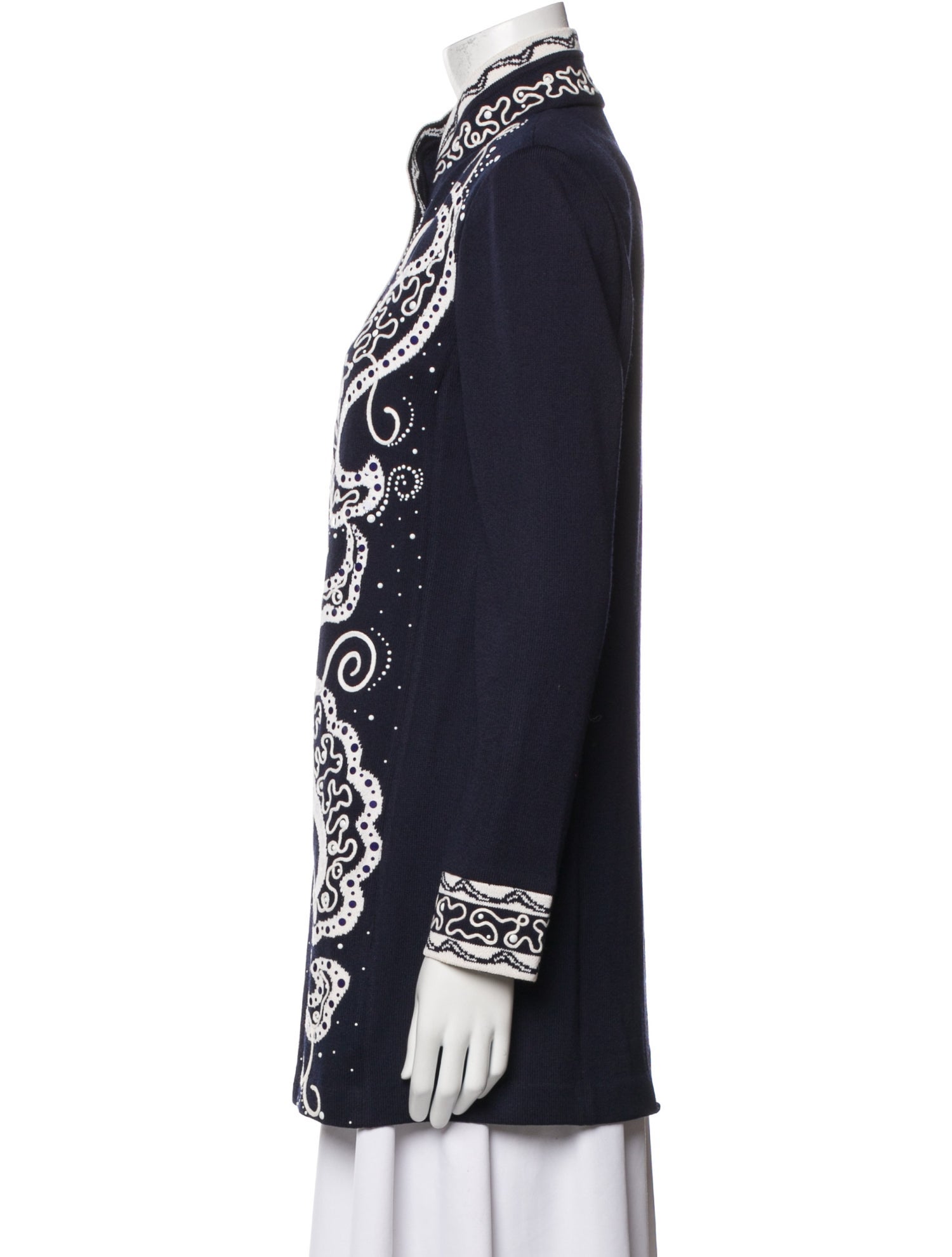 St. John Wool Paisley Print Evening Jacket