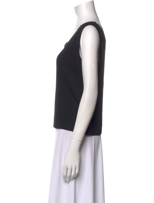 St. John Scoop Neck Sleeveless Top