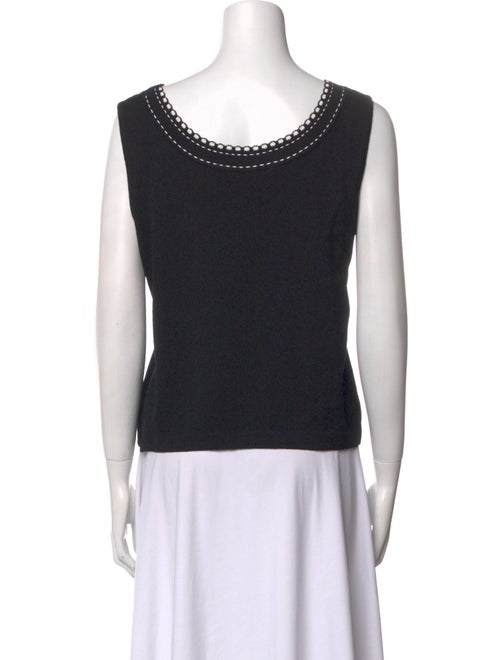 St. John Scoop Neck Sleeveless Top