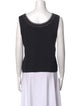 St. John Scoop Neck Sleeveless Top