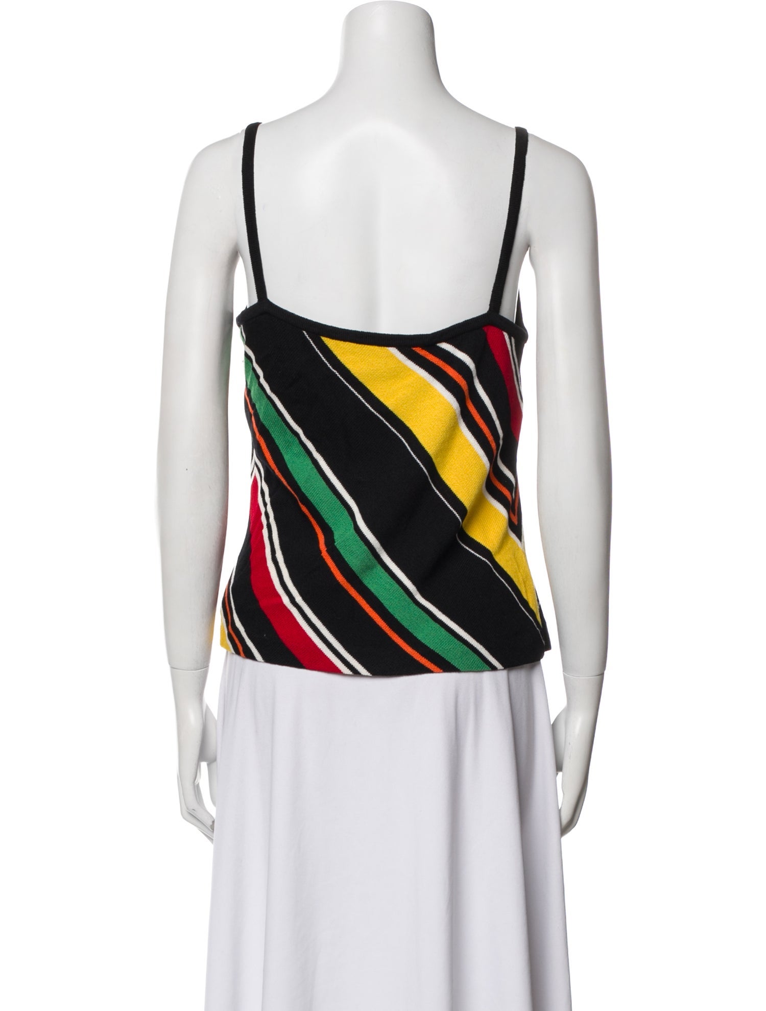 St. John Striped Scoop Neck Top