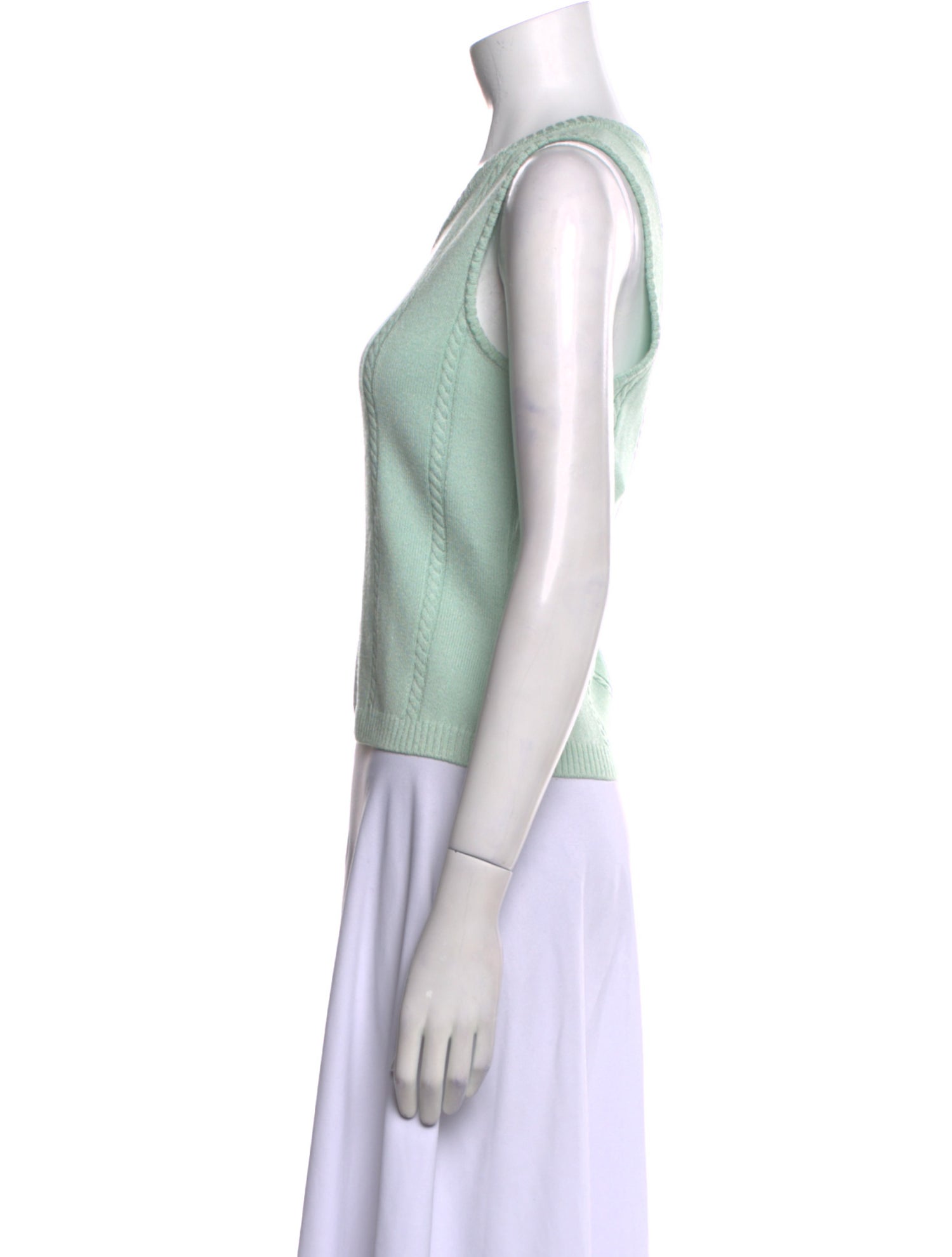 St. John Wool Scoop Neck Top