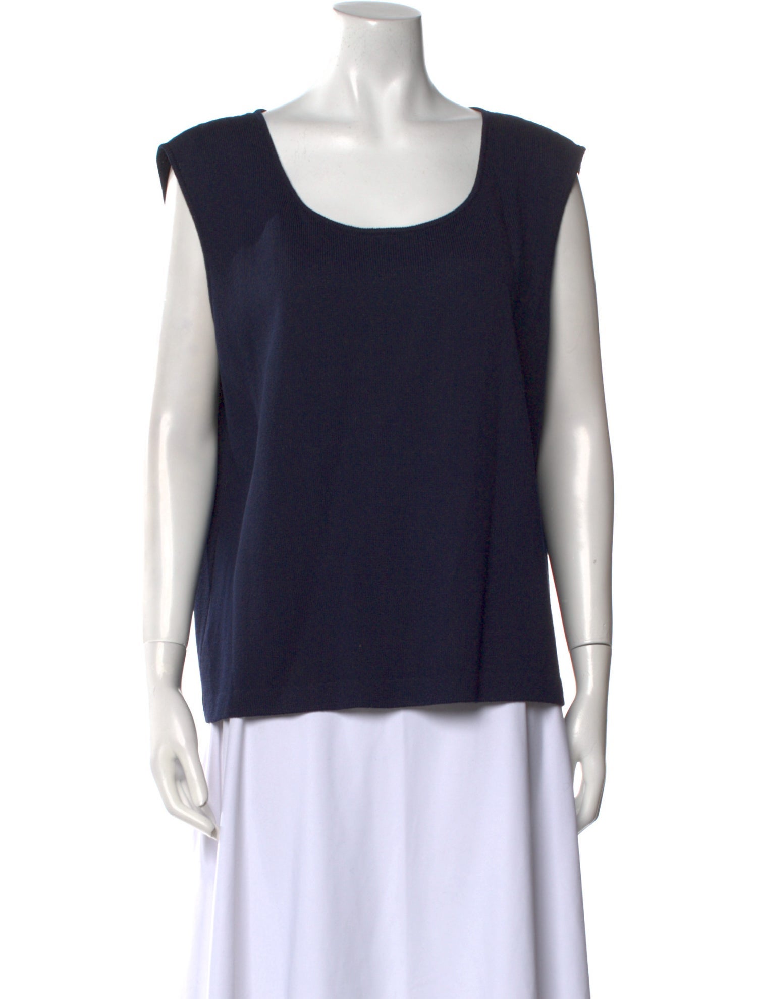 St. John Wool Scoop Neck Top