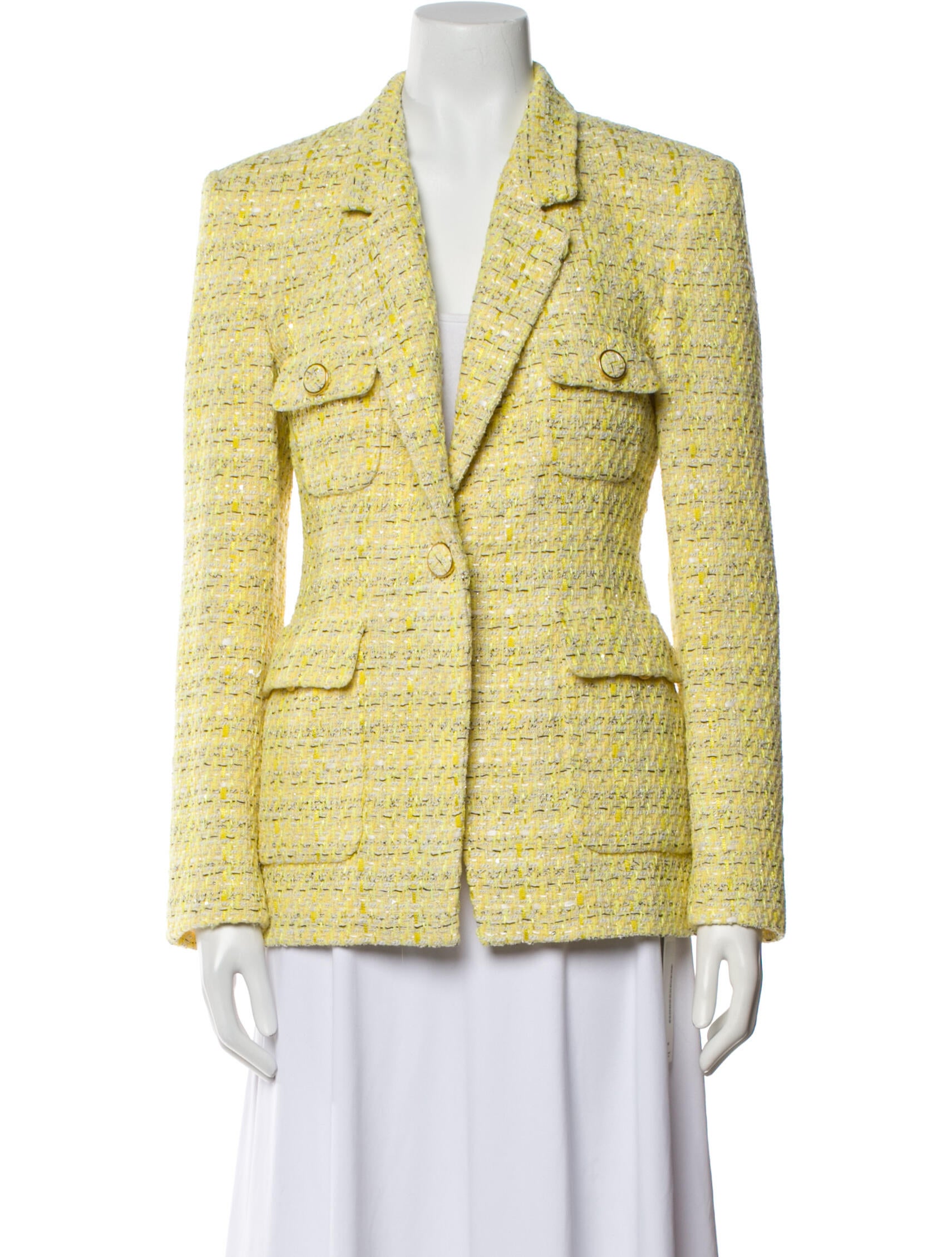 St. John Tweed Pattern Blazer