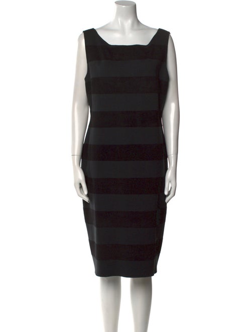 St. John Striped Midi Length Dress
