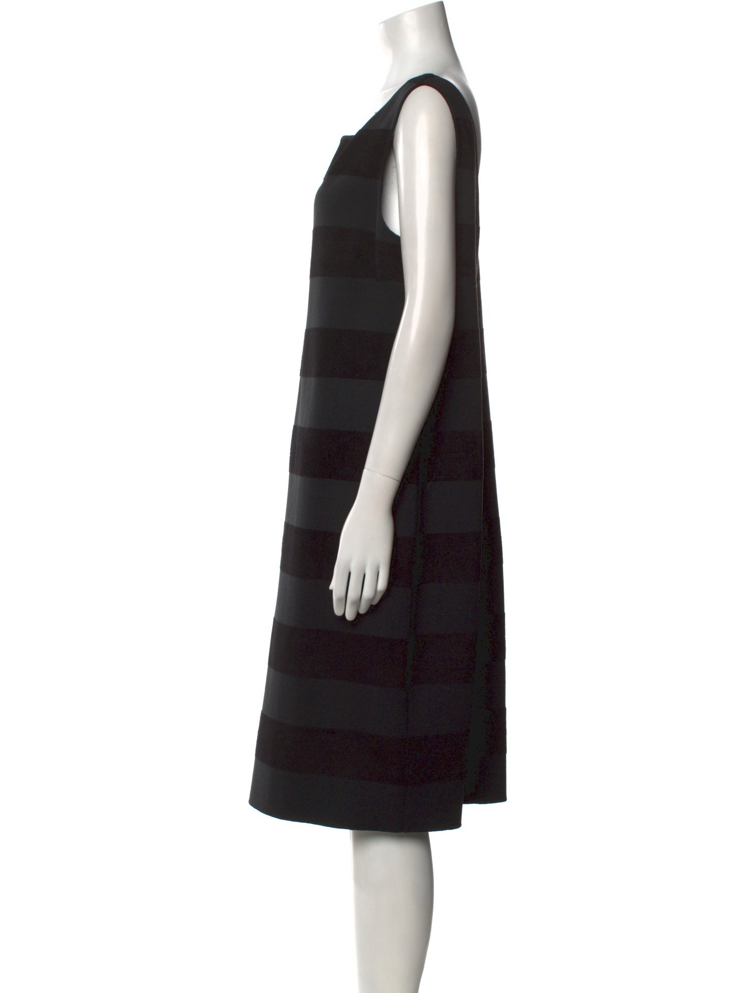 St. John Striped Midi Length Dress