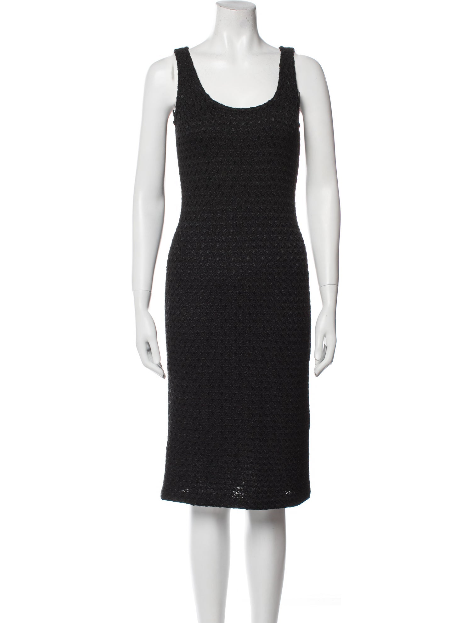 St. John Scoop Neck Knee-Length Dress