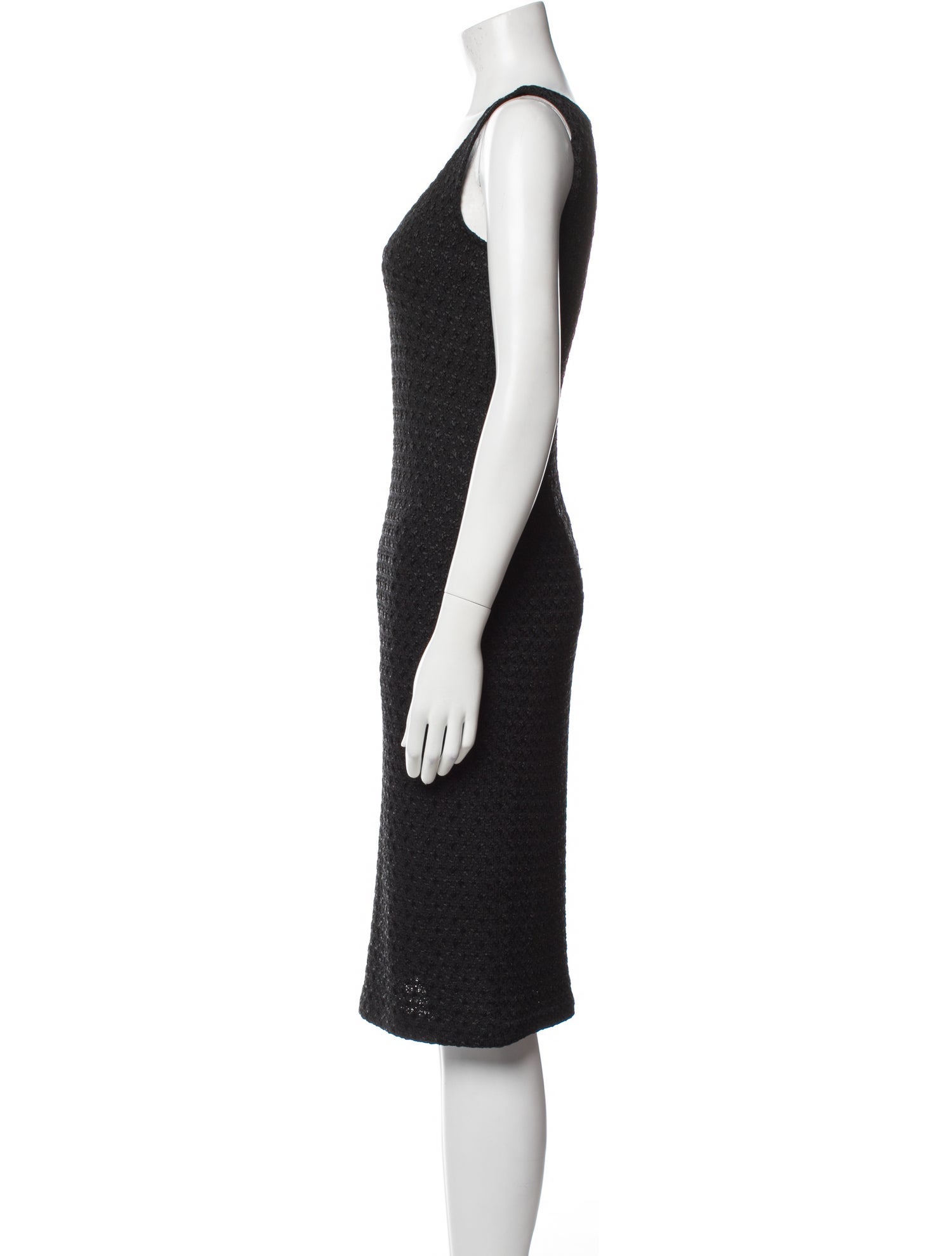 St. John Scoop Neck Knee-Length Dress