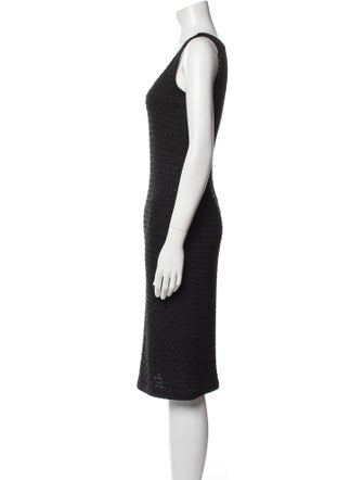 St. John Scoop Neck Knee-Length Dress