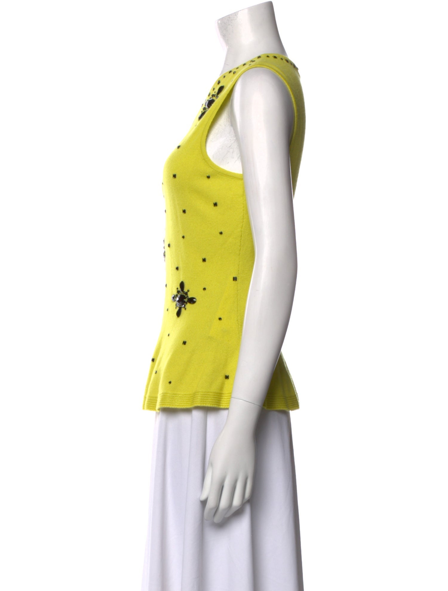 St. John Cashmere Printed Top