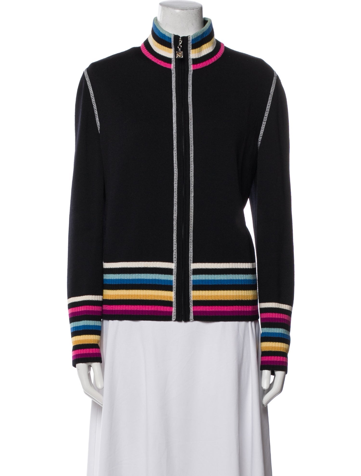 St. John Sport Wool Striped Sweater