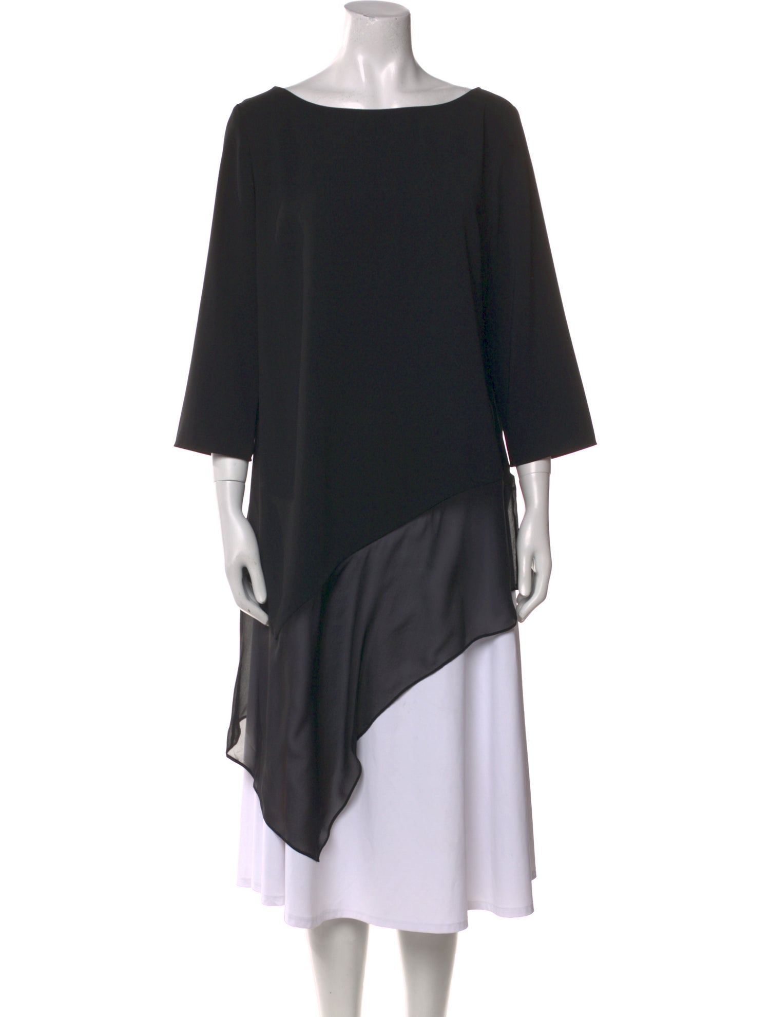 St. John Bateau Neckline Three-Quarter Sleeve Tunic