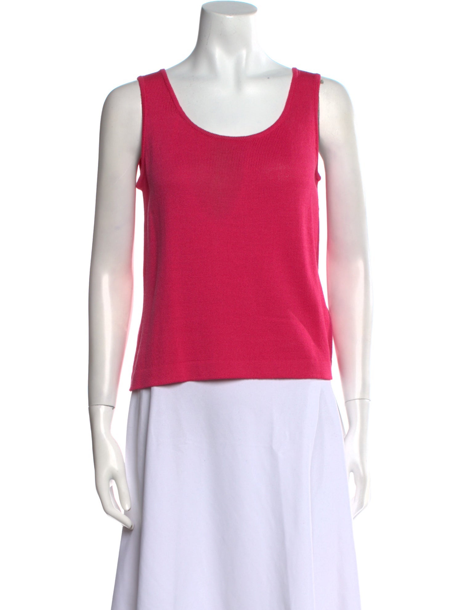 St. John Scoop Neck Sleeveless Top