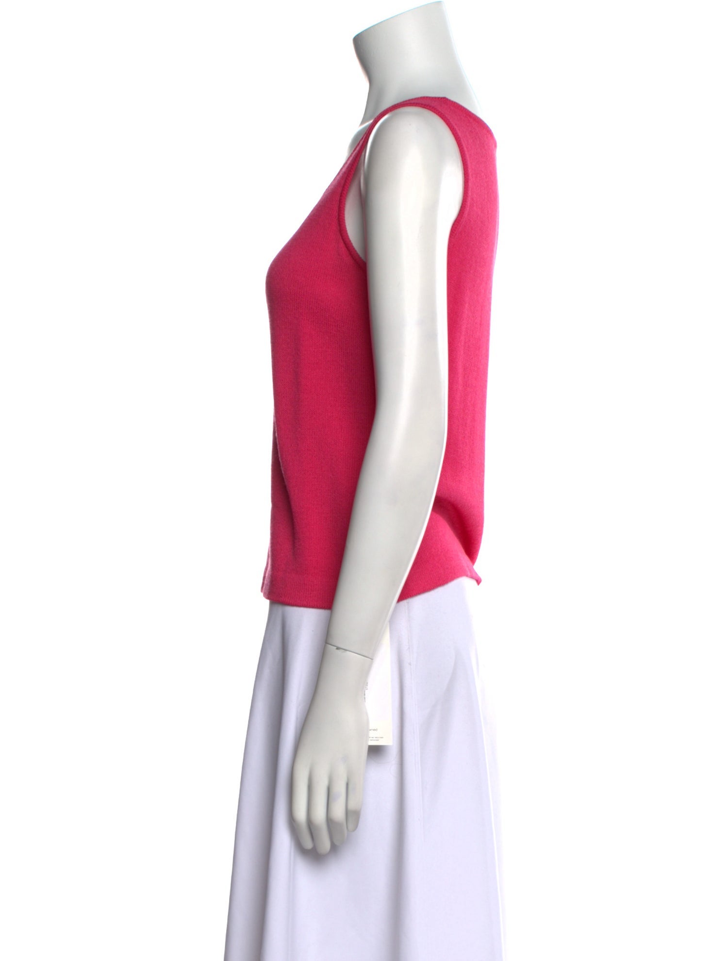 St. John Scoop Neck Sleeveless Top