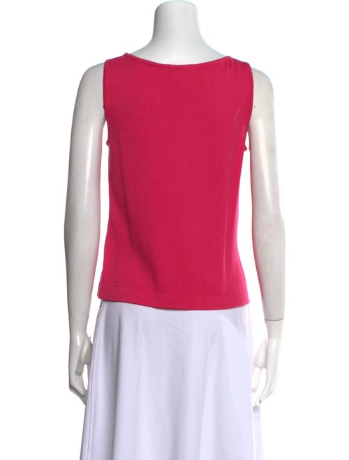 St. John Scoop Neck Sleeveless Top