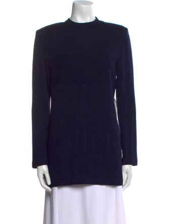 St. John Wool Mock Neck Tunic