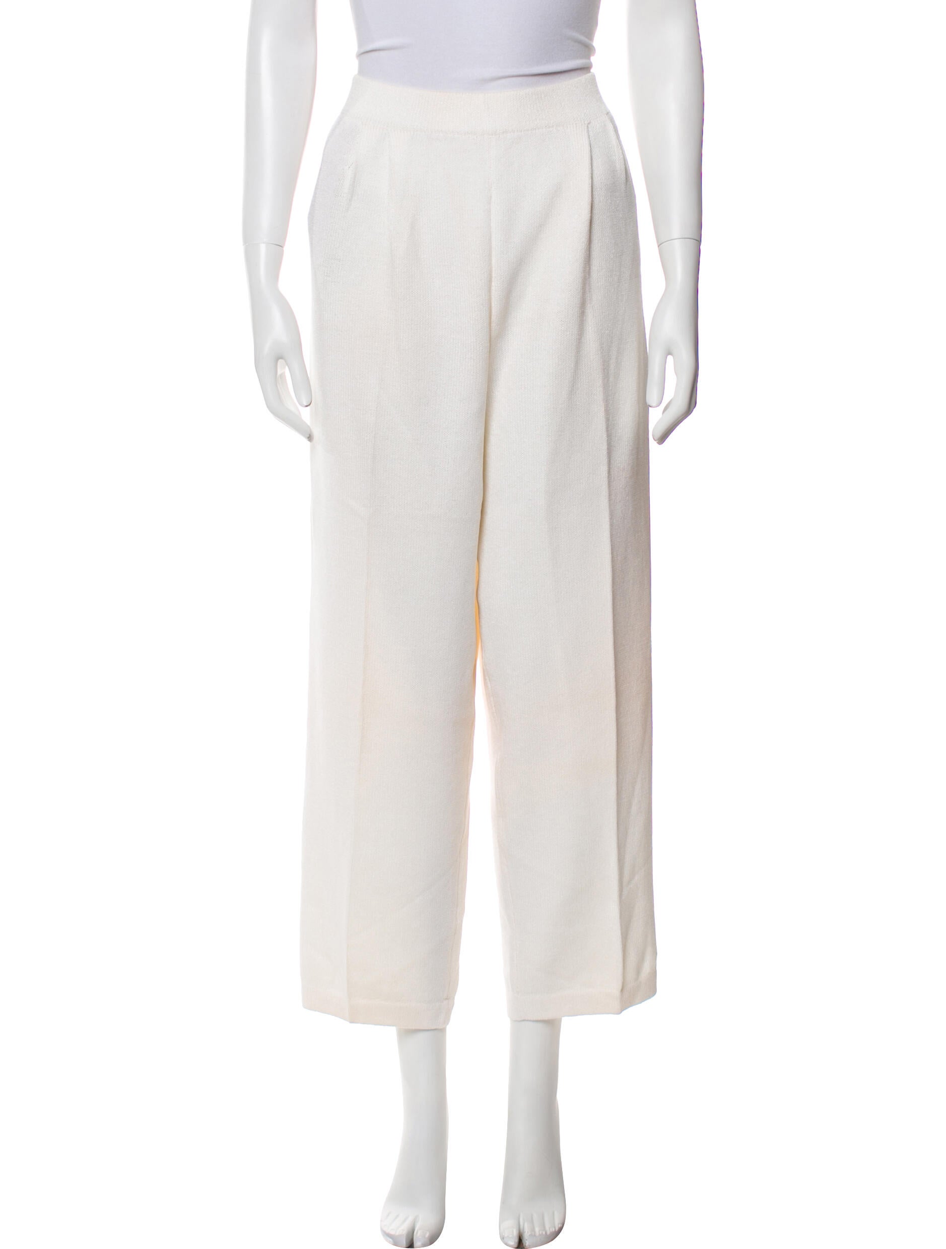 St. John Collection Wool Straight Leg Pants