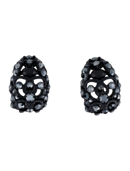 St. John Crystal Clip On Earrings