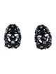 St. John Crystal Clip On Earrings
