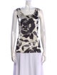 St. John Silk Printed Top