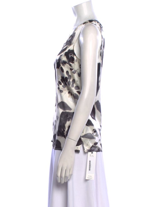 St. John Silk Printed Top