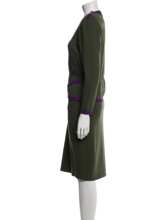 St. John Wool Crystal Embellishments Skirt Set