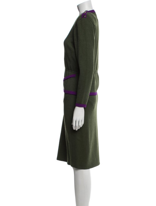 St. John Wool Crystal Embellishments Skirt Set