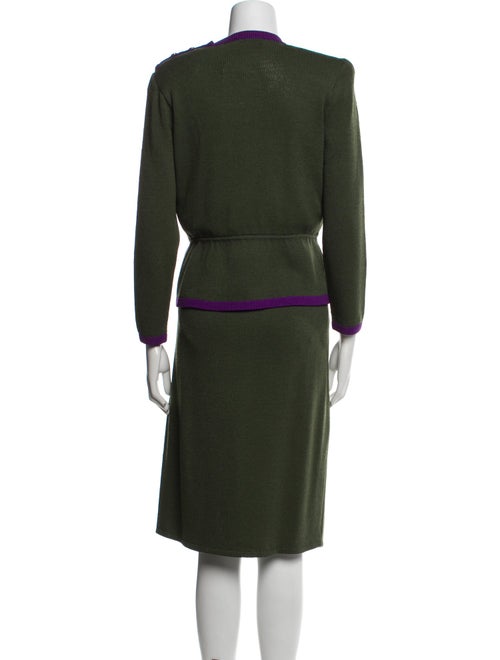 St. John Wool Crystal Embellishments Skirt Set