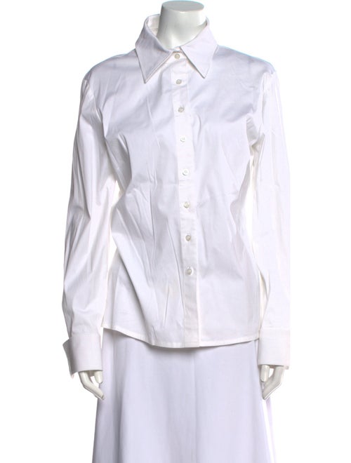 St. John Long Sleeve Button-Up Top