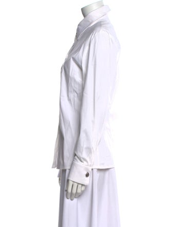 St. John Long Sleeve Button-Up Top