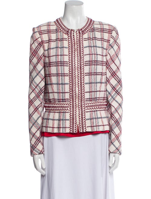 St. John Silk Plaid Print Set