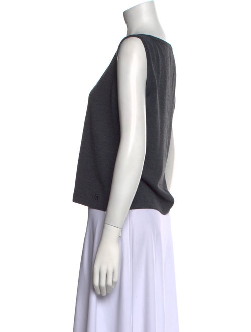 St. John Scoop Neck Sleeveless Top
