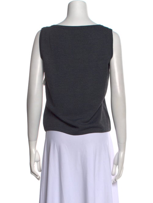 St. John Scoop Neck Sleeveless Top