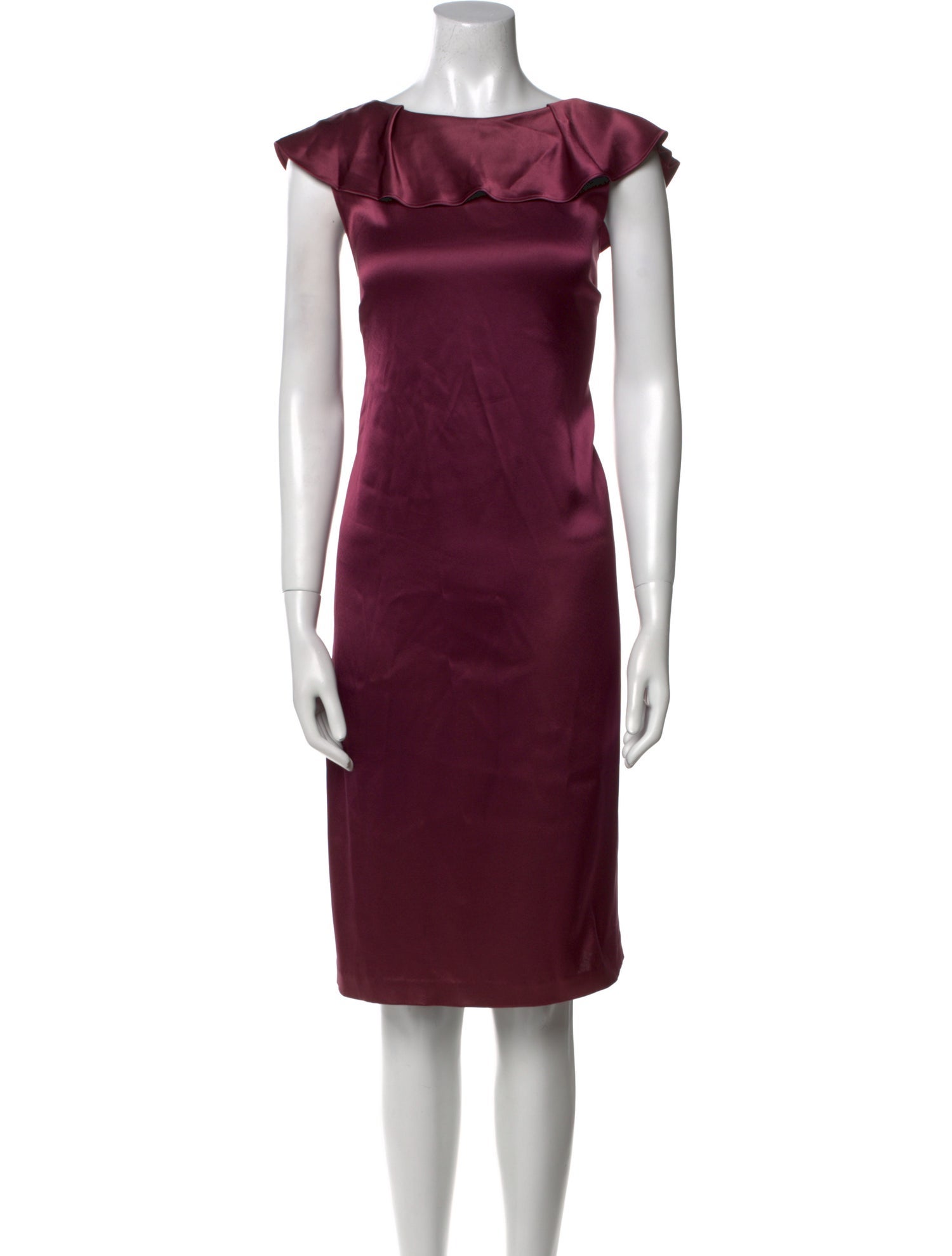 St. John Bateau Neckline Midi Length Dress