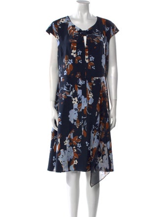 St. John Silk Knee-Length Dress