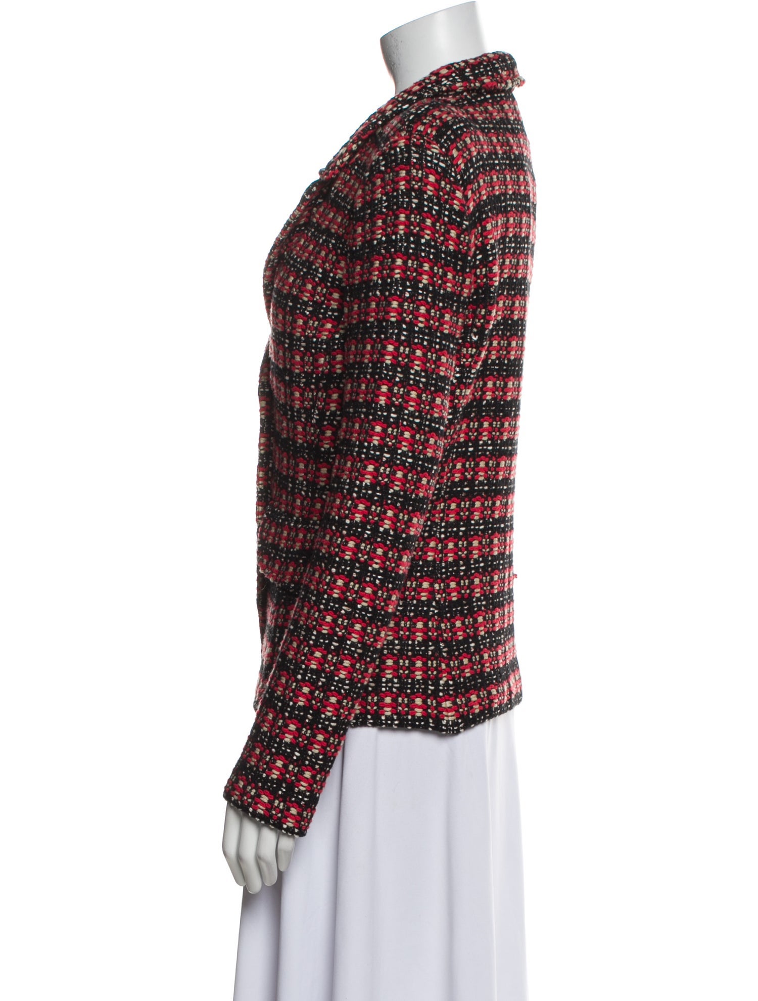 St. John Plaid Print Blazer