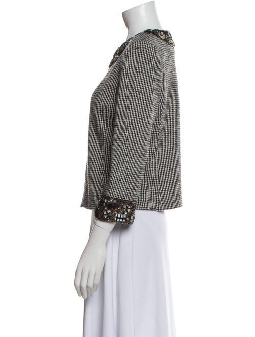 St. John Houndstooth Print Evening Jacket