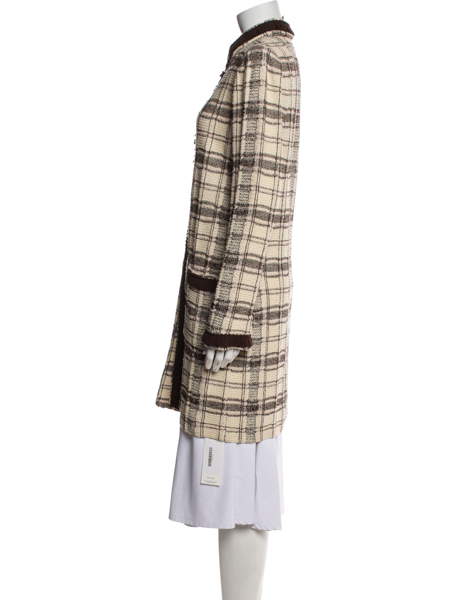 St. John Plaid Print Coat
