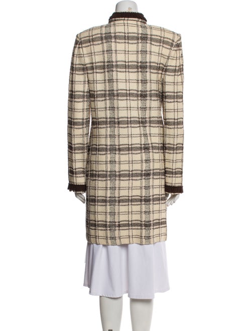 St. John Plaid Print Coat