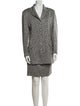 St. John Wool Tweed Pattern Skirt Suit