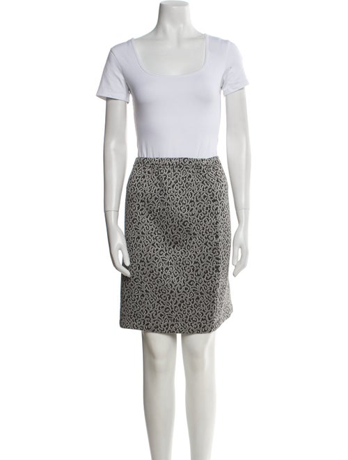 St. John Wool Tweed Pattern Skirt Suit