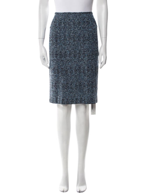 St. John Tweed Pattern Knee-Length Skirt