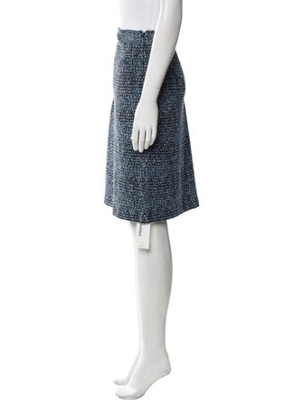 St. John Tweed Pattern Knee-Length Skirt