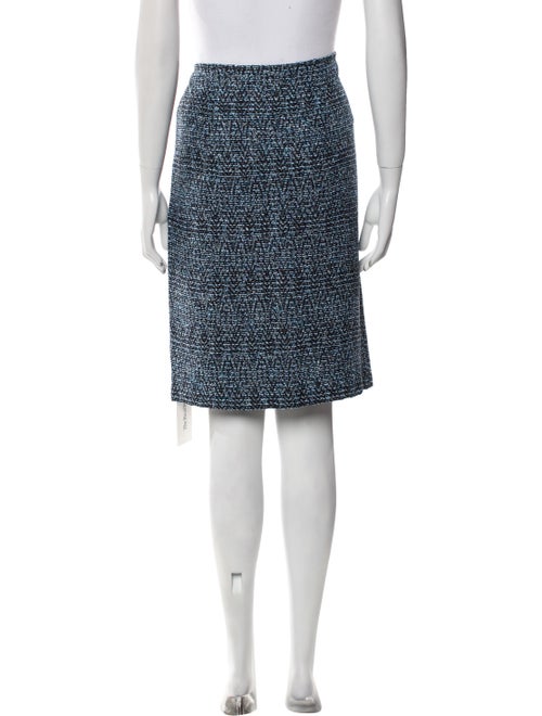 St. John Tweed Pattern Knee-Length Skirt