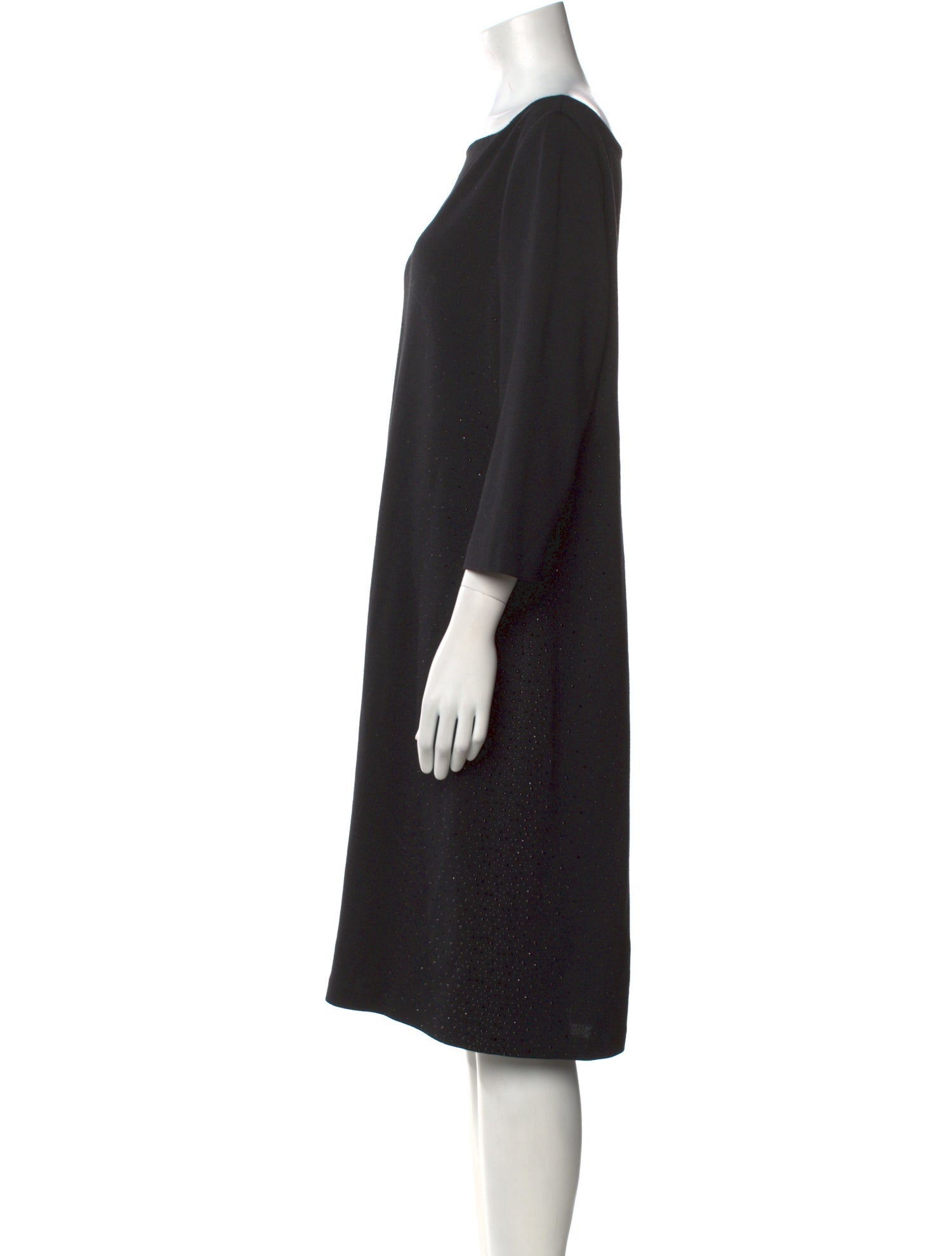 St. John Bateau Neckline Knee-Length Dress