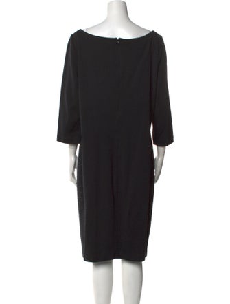 St. John Bateau Neckline Knee-Length Dress