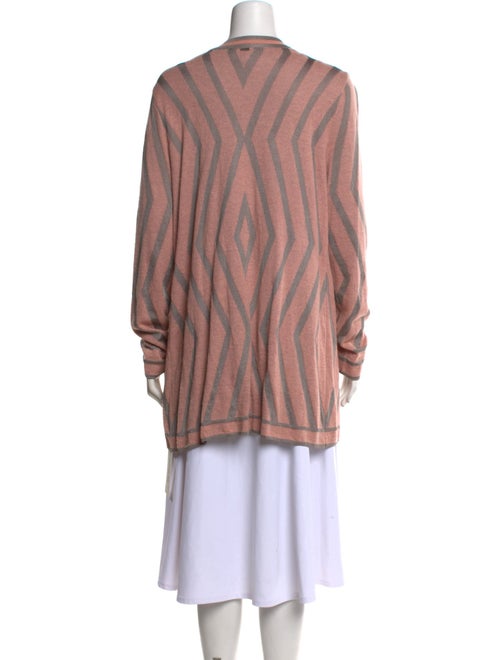 St. John Striped Open Front Sweater
