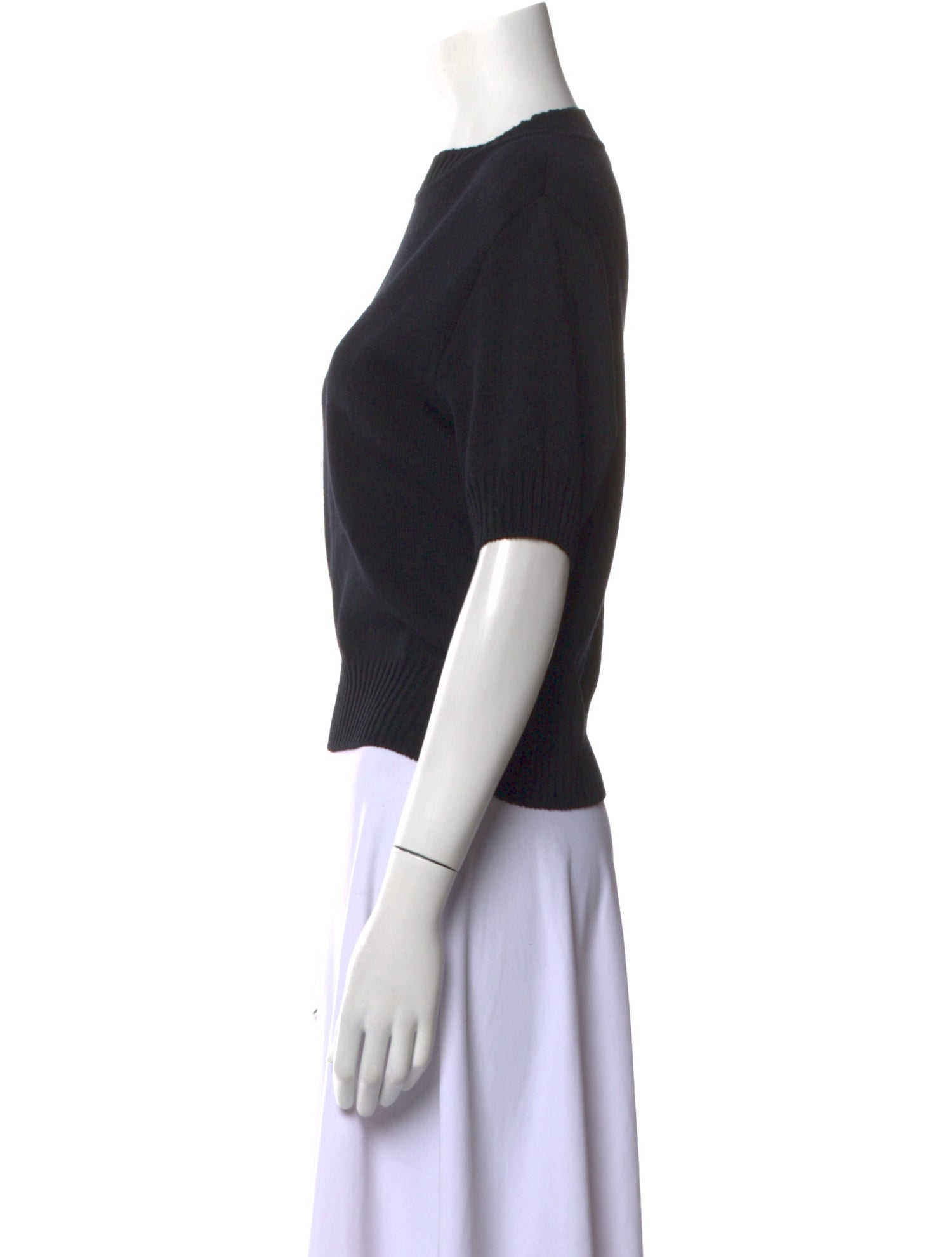 St. John Crew Neck Short Sleeve Top