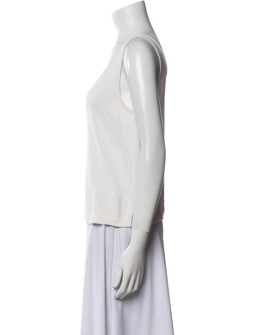 St. John Scoop Neck Sleeveless Top