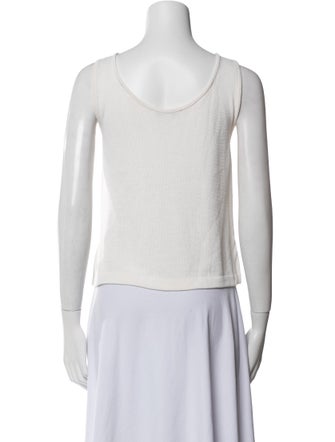 St. John Scoop Neck Sleeveless Top